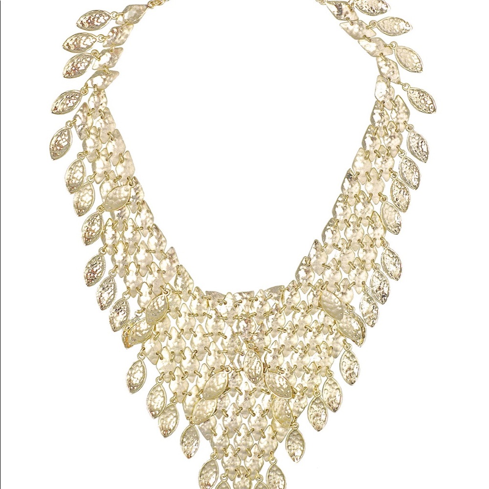 Gold statement necklace